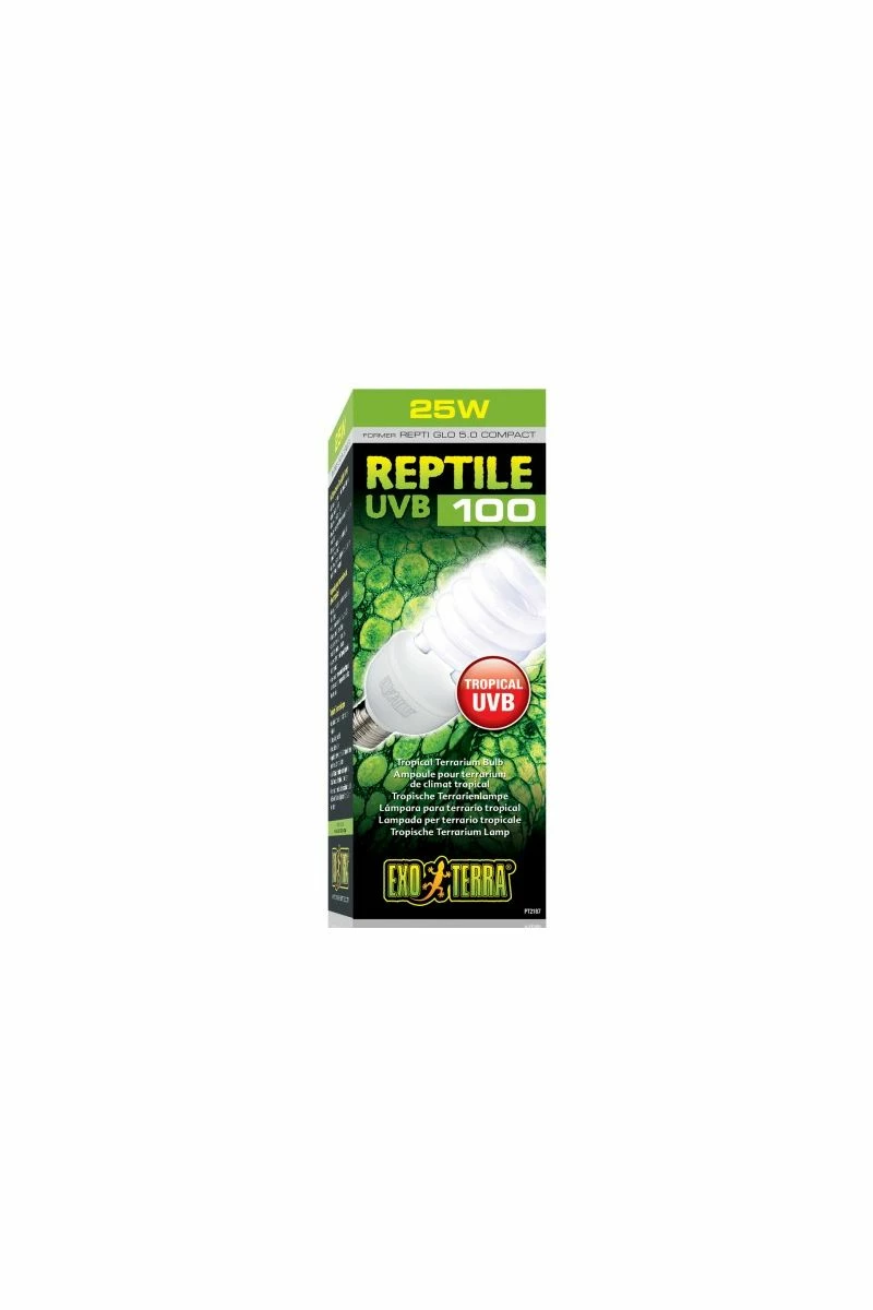 Exo Terra Reptile UVB 100 Tropical Bulb 25w (Screw Fit) 3 Exo Terra Reptile UVB 100 Tropical Bulb 25w (Screw Fit)