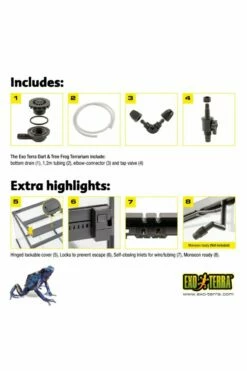 Exo Terra Dart Frog Glass Terrarium 45x45x45cm 10 Exo Terra Dart Frog Glass Terrarium 45x45x45cm -UK Pet Equipment Sales Store dartfrog2