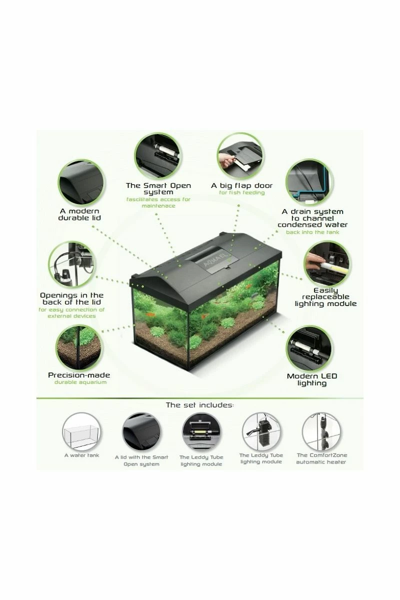 Aquael Leddy 40 Day And Night - 25 Litres - Black 6 Aquael Leddy 40 Day And Night - 25 Litres - Black - Image 4